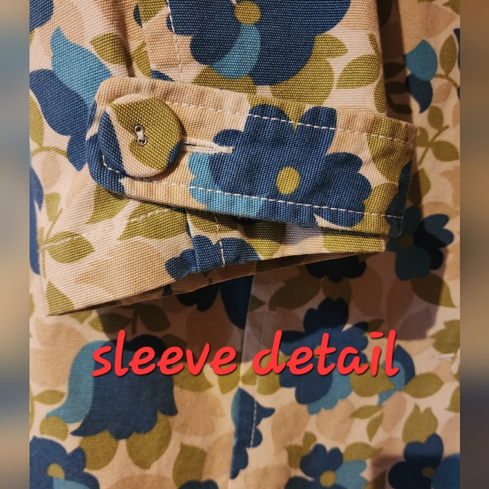Old Navy Floral Cotton Trench - Picture 7 of 16